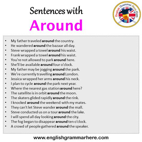 Using About, Around and .